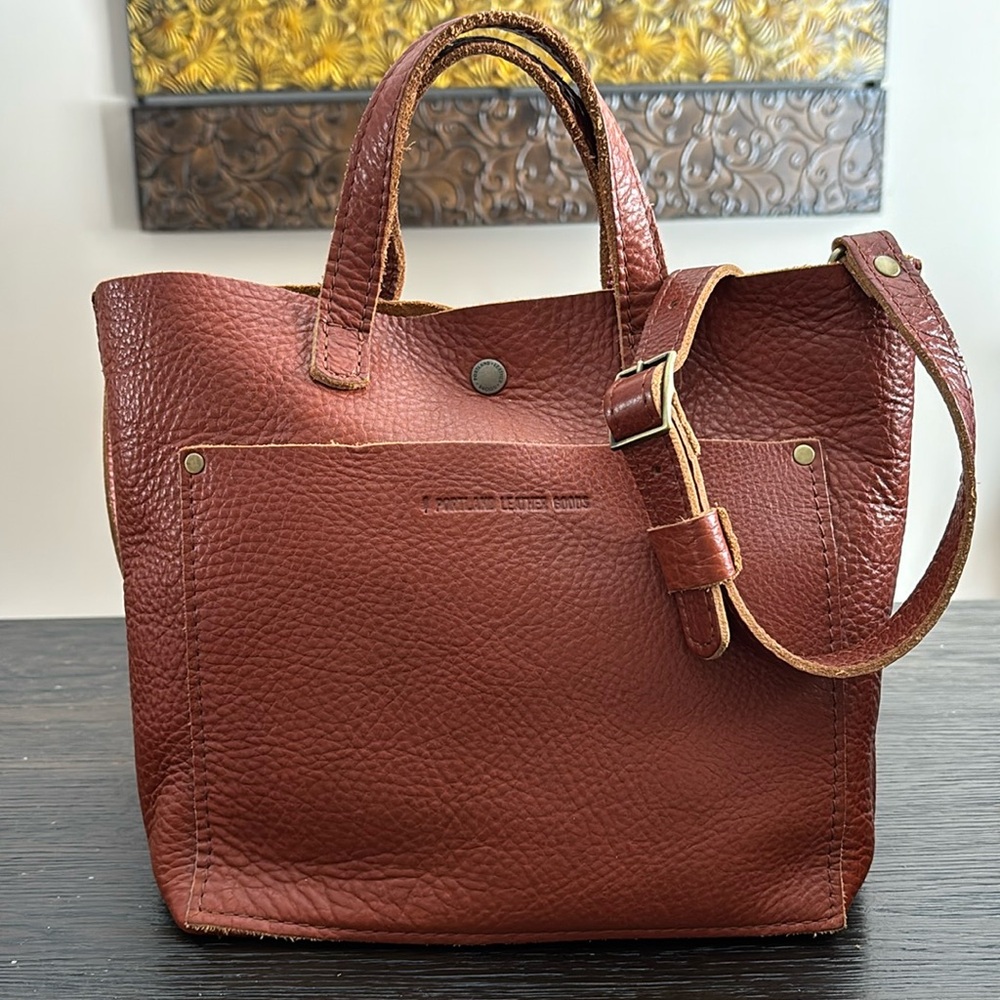 Portland Leather Goods Mini Crossbody Tote - Sedona